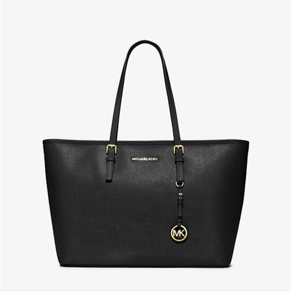 Michael Kors Jet Set Medium Saffiano Leather Tote - Picture 1 of 8